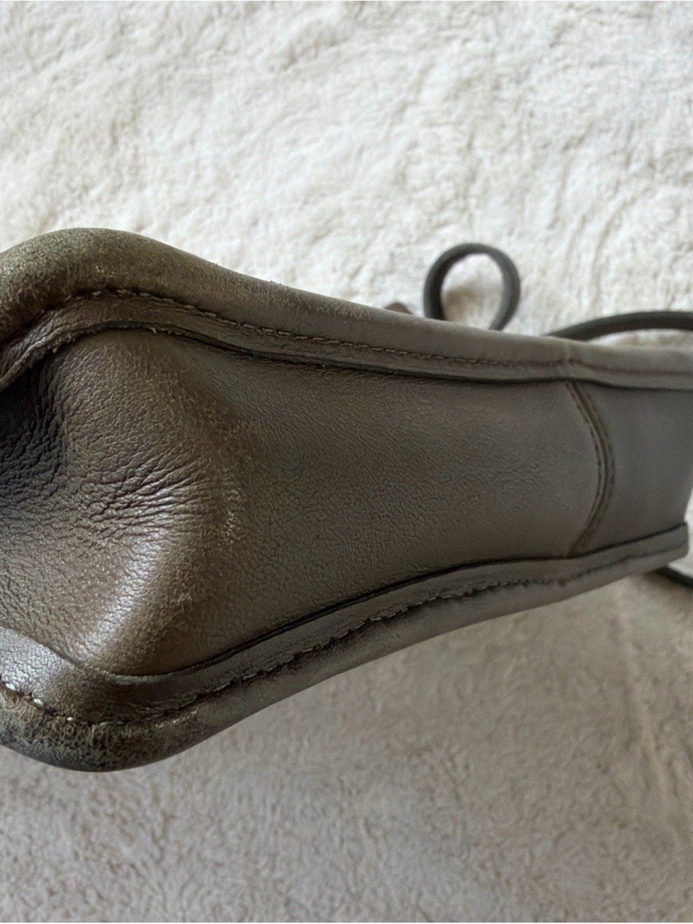Vintage Coach Station Crossbody Bag No 0710-351 RARE Dark Olive Green! Pre-1994. - Picture 11 of 15